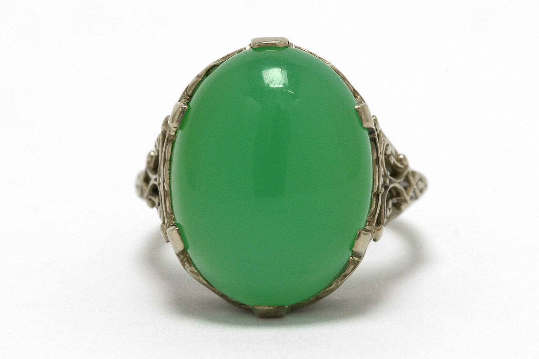 Chrysoprase Gold Ring