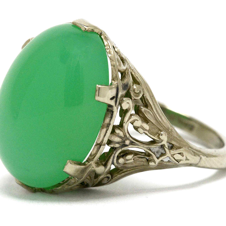 Chrysoprase Gold Ring