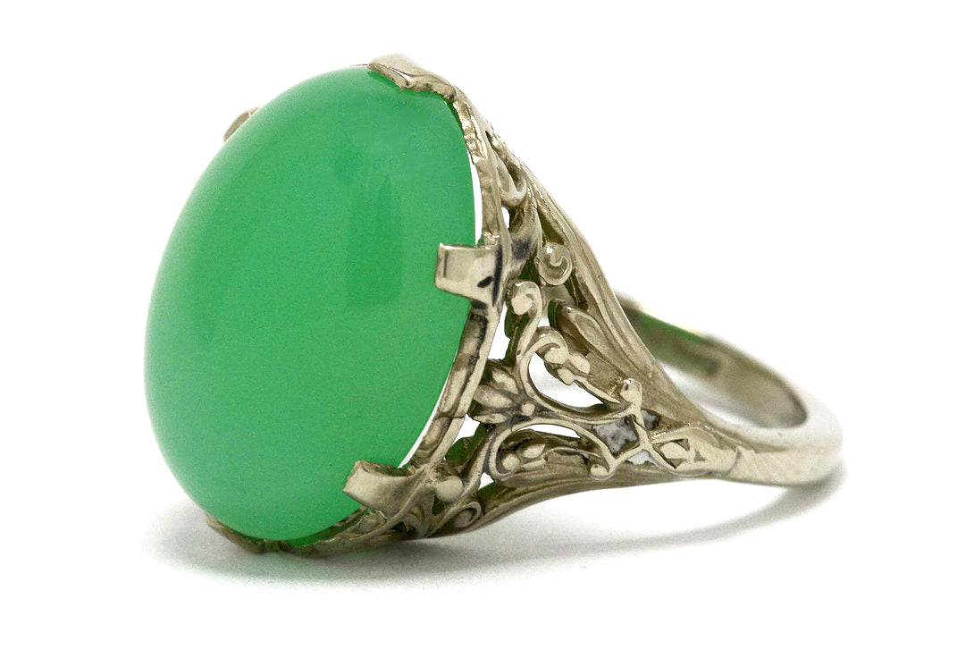 Chrysoprase Gold Ring