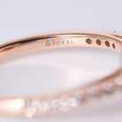 Oval Morganite and Diamond 14k Rose Gold Halo Engagement Ring