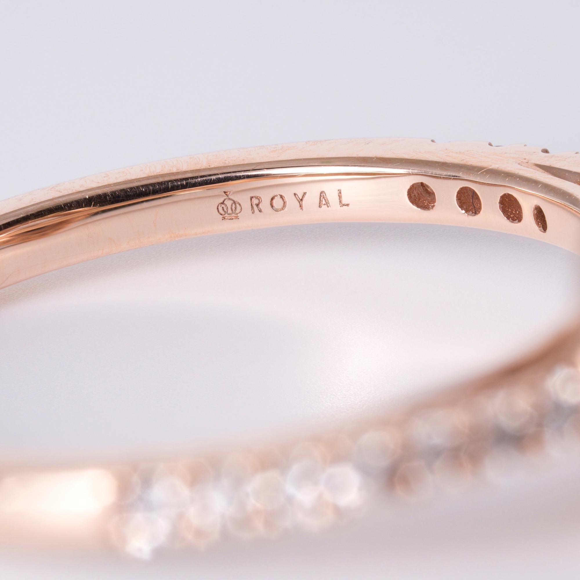 Oval Morganite and Diamond 14k Rose Gold Halo Engagement Ring