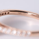 Oval Morganite and Diamond 14k Rose Gold Halo Engagement Ring