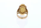 18K Gold Egyptian Revival Turquoise Scarab Ring