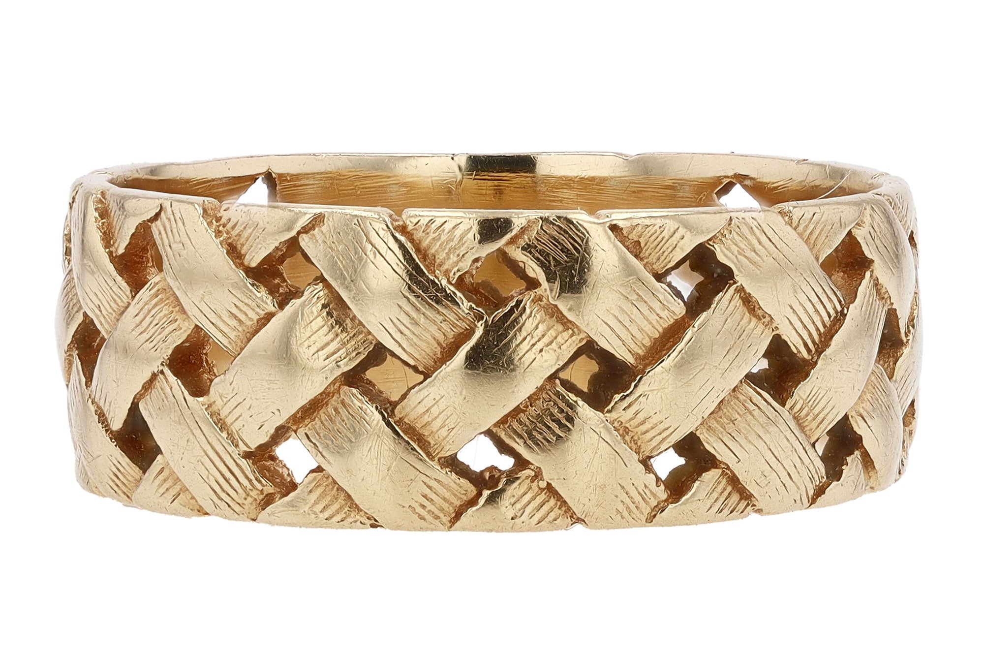 1960s Vintage Yellow Gold Braided Band