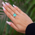 Rocking Art Deco Colombian Emerald 2.70 Carat Diamond Ring