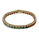 25 Carat Rainbow Gemstone Unisex Tourmaline Tennis Bracelet