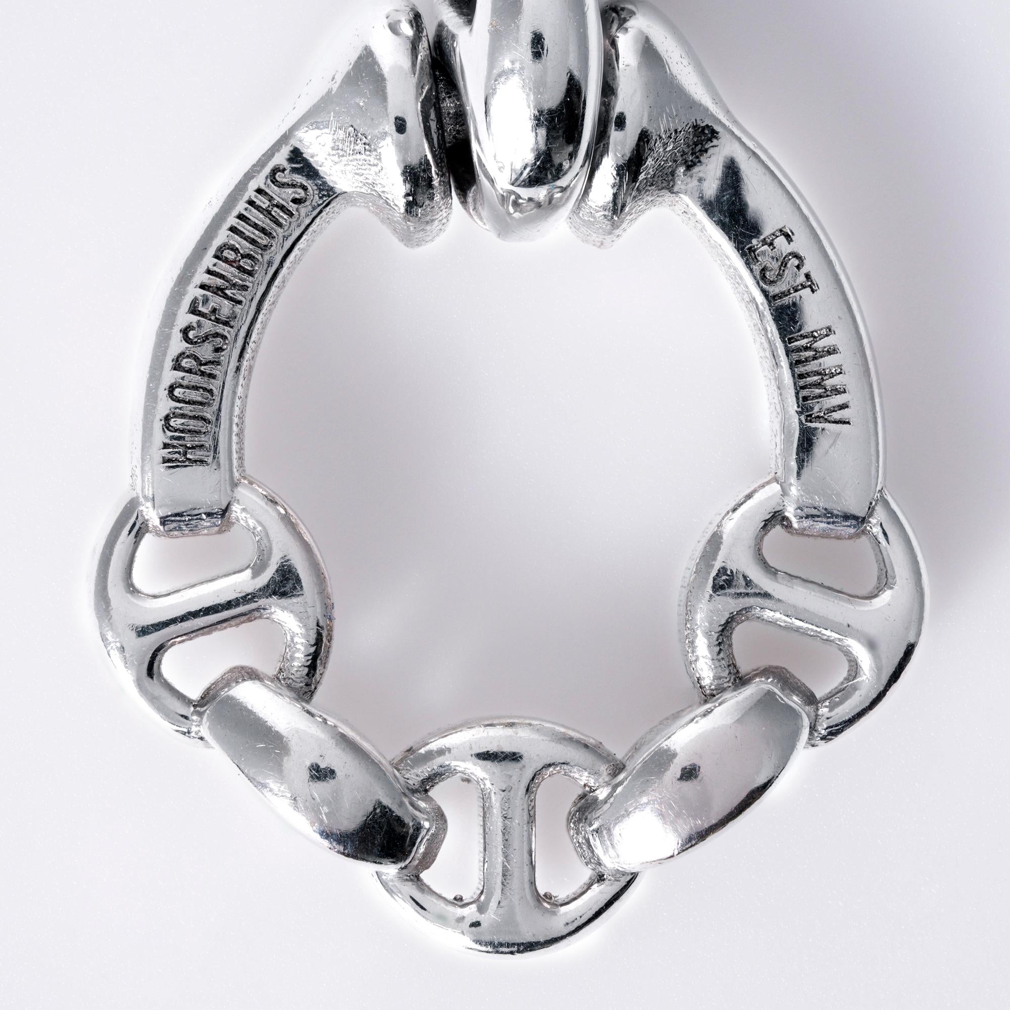 Hoorsenbuhs 18k White Gold Men's Link Toggle Bracelet