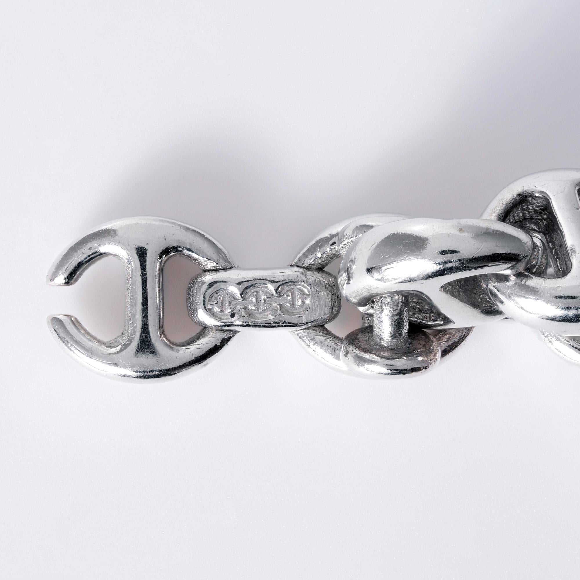 Hoorsenbuhs 18k White Gold Men's Link Toggle Bracelet
