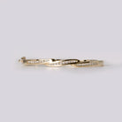Vintage 1980s Diamond and 14k Yellow Gold Bangle Bracelet