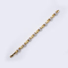 Estate 1980s 1 Carats Diamond 14k Yellow Gold X Bracelet