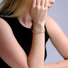 Estate 1980s 1 Carats Diamond 14k Yellow Gold X Bracelet