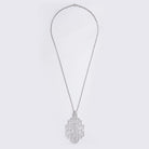 2.72 Carat Diamond White Gold Geometric Enhancer Large Pendant Necklace