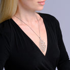 2.72 Carat Diamond White Gold Geometric Enhancer Large Pendant Necklace