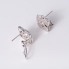 Estate 14k White Gold 0.50ct Pavè Diamond Knot Earrings