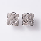 Estate 14k White Gold 0.50ct Pavè Diamond Knot Earrings