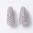 Estate 6 Carat Diamond Pavè Platinum Double-Sided Huggie Earclips