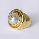 Vintage 1980s Tiffany & Co Paloma Picasso Pearl & Diamond 18k Ring