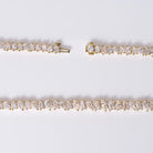 Mixed Cut 29 Carat Diamond Yellow Gold Tennis Necklace