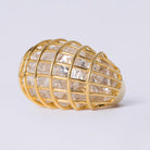 Signed Verdura Caged Collection 18k Gold Rock Crystal Estate Ring