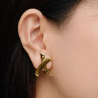 Vintage 1983 Tiffany & Co Paloma Picasso X Graffiti 18k Yellow Gold Earrings