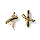 Vintage 1983 Tiffany & Co Paloma Picasso X Graffiti 18k Yellow Gold Earrings