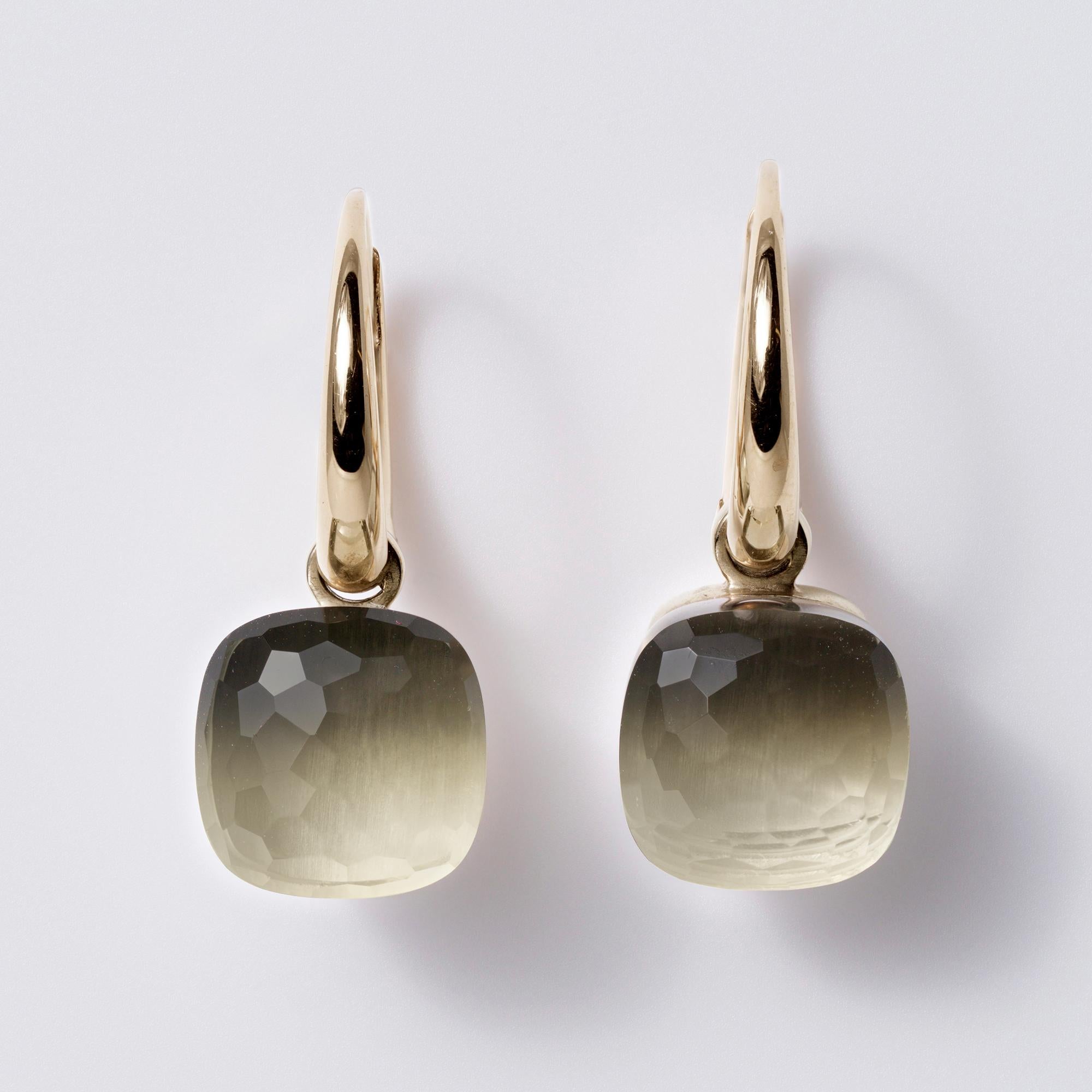 Pomellato Nudo Petit Prasiolite 18k Rose Gold Dangle Earrings