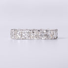 Estate 6.75 Carat Cushion Cut Diamond Eternity Band Platinum Size 6.5
