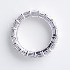 Estate 6.75 Carat Cushion Cut Diamond Eternity Band Platinum Size 6.5