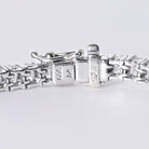 Estate 9 Carat Emerald Cut Diamond and Platinum Tennis Bracelet