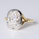 GIA 5 Carat Antique Elongated Old Mine Cut Diamond Ring