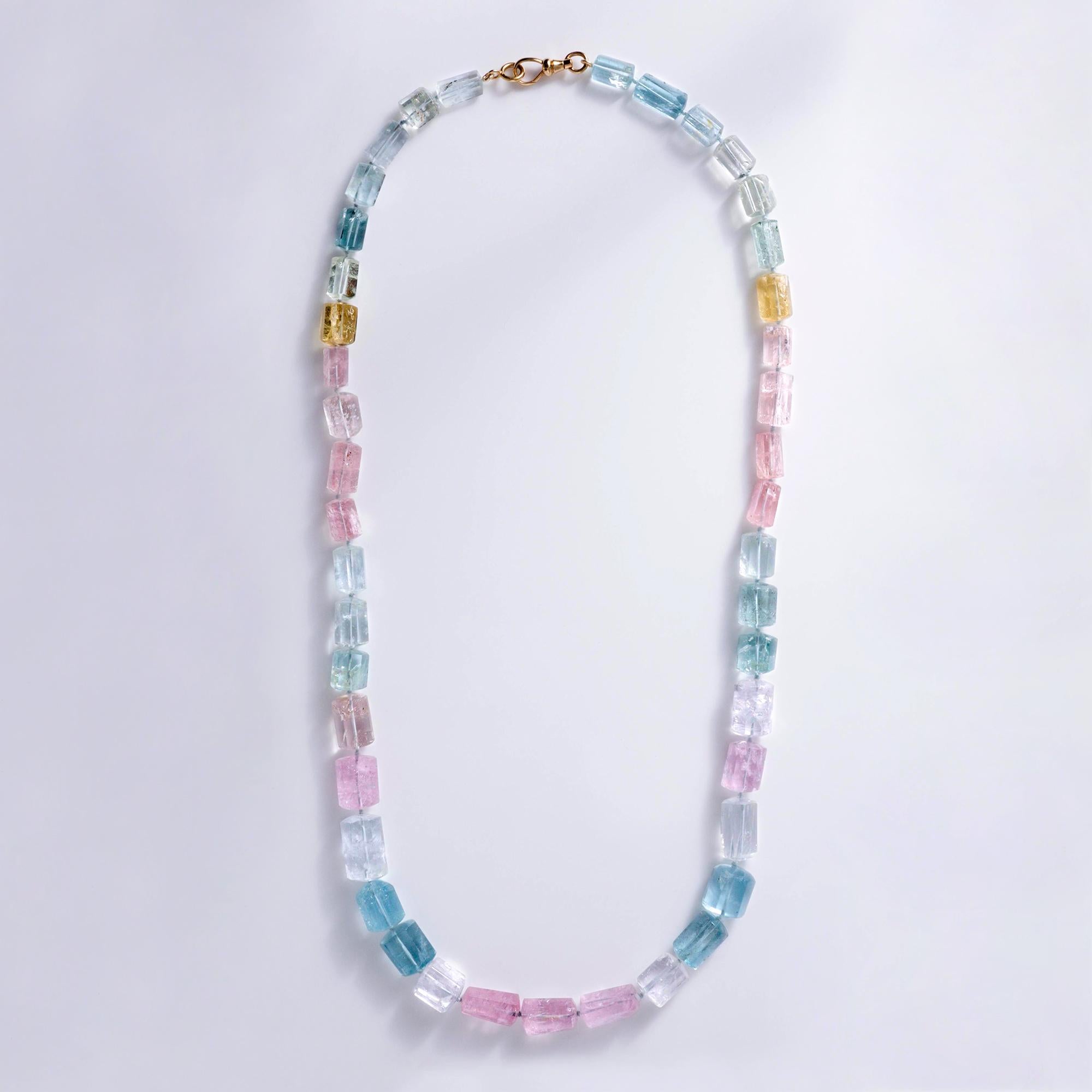435 Carat Multi Color Raw Aquamarine Specimen Bead Strand