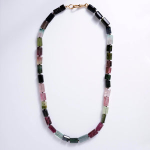240 Carats Multi Color Raw Tourmaline Bead Strand