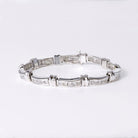 Estate 7.50 Carat Princess Cut Diamond 14k White Gold Tennis Bracelet