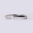 Estate Tiffany & Co Diamond White Gold Cushion Wedding Band Size 7