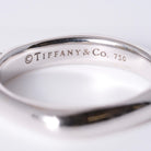 Estate Tiffany & Co Diamond White Gold Cushion Wedding Band Size 7