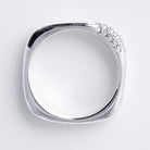 Estate Tiffany & Co Diamond White Gold Cushion Wedding Band Size 7