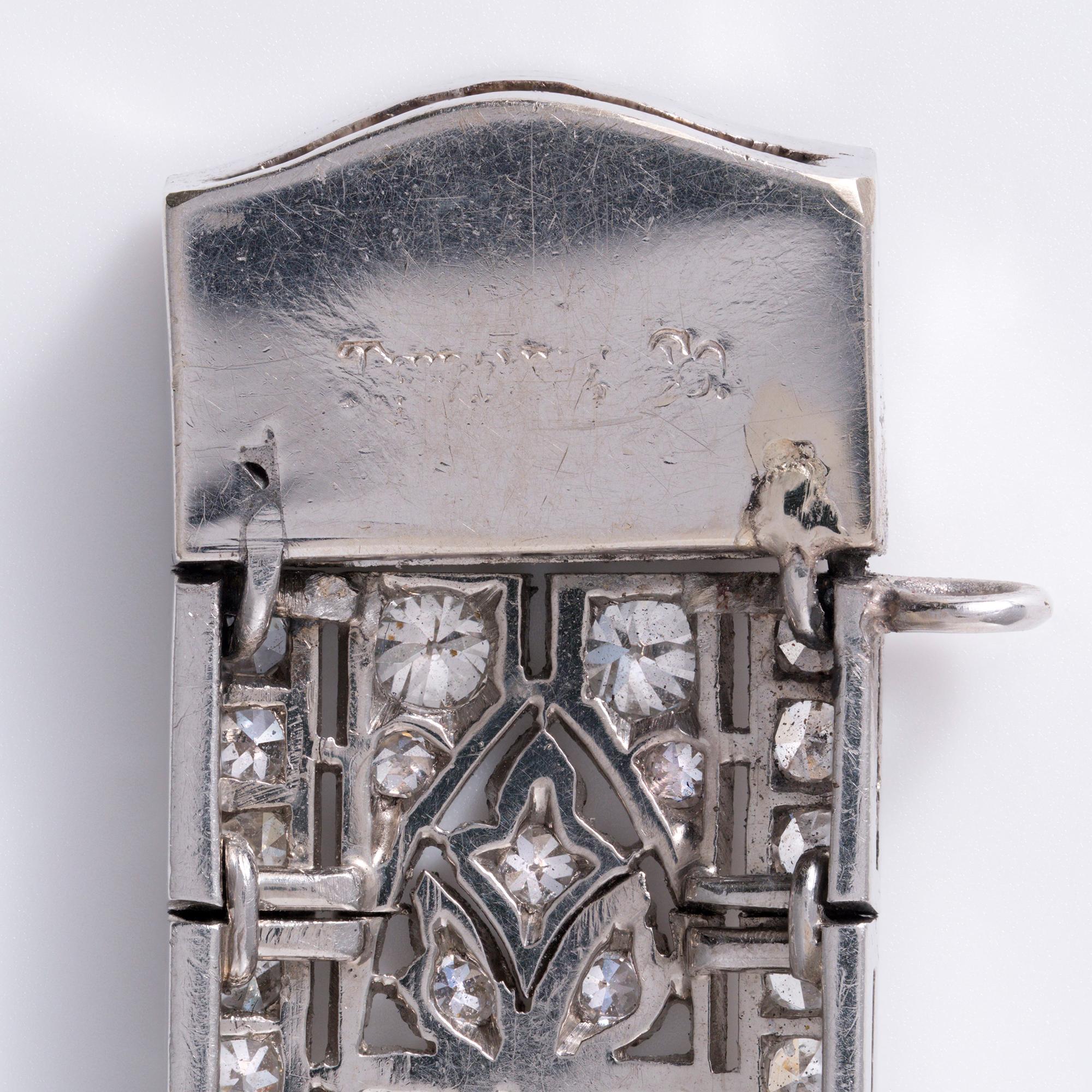 Antique Tiffany & Co. Art Deco 6 Carat Diamond Platinum Filigree Line Bracelet