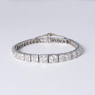 1920 Antique Cartier Art Deco 12 Carat Diamond Straight Line Tennis Bracelet