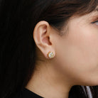 Estate 7 1/2 Carat Old European Cut Natural Diamond Stud Earrings