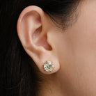 Estate 7 1/2 Carat Old European Cut Natural Diamond Stud Earrings