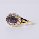 GIA Certified 2.85 Carat Color-Changing Alexandrite and Diamond East-West Ring