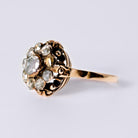 Antique Georgian Rose Cut Diamond Cluster Engagement Ring