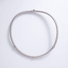 Roberto Coin 18k White Gold Silk Collection Diamond Choker Necklace