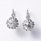 Antique Art Deco 1.67 Carat Old European Diamond Platinum Drop Earrings