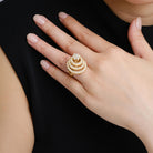 Original 1970s Teufel 2 Carat Triple Circle Diamond Spinner Ring