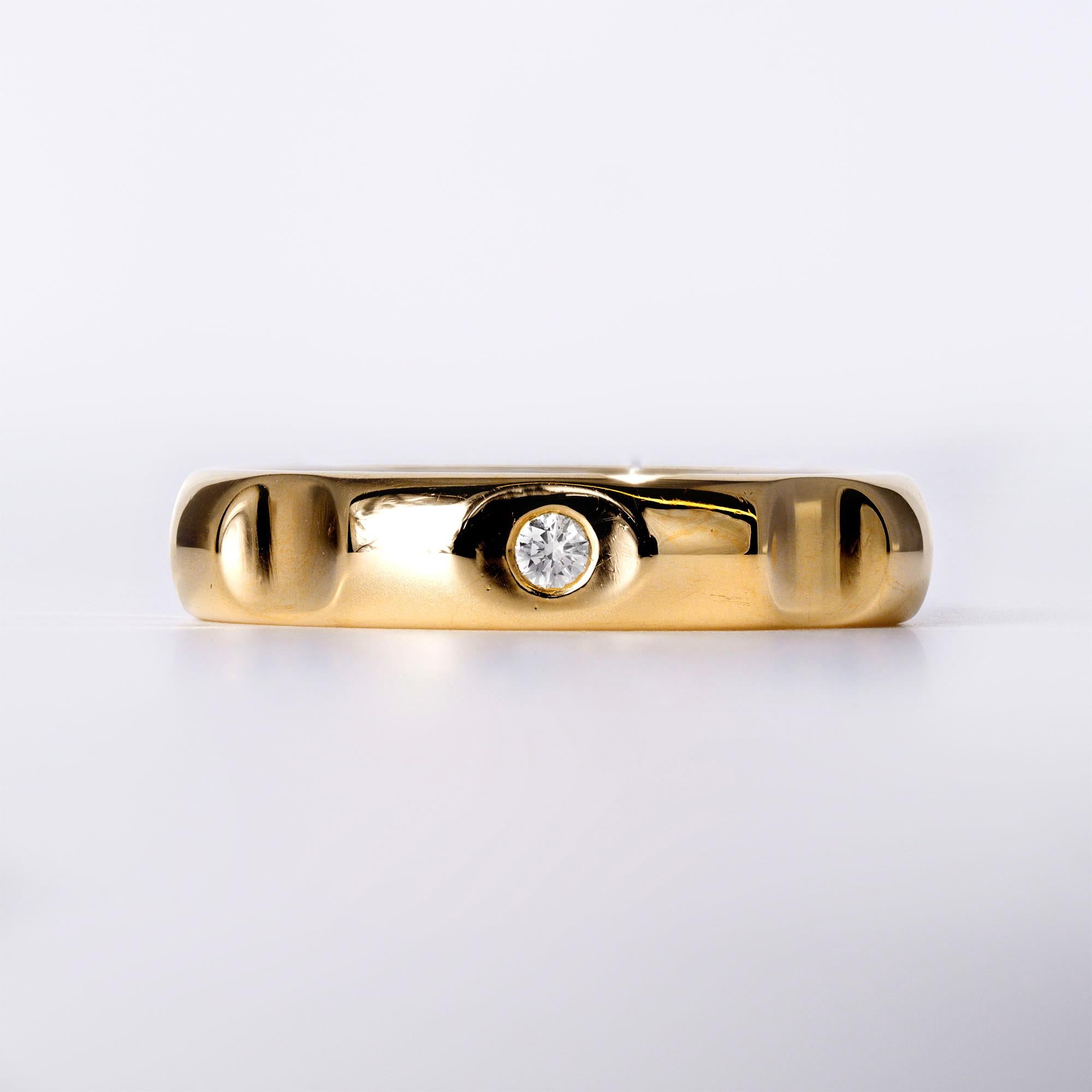 Tiffany & Co Paloma Picasso 18k Rose Gold Diamond Groove Band