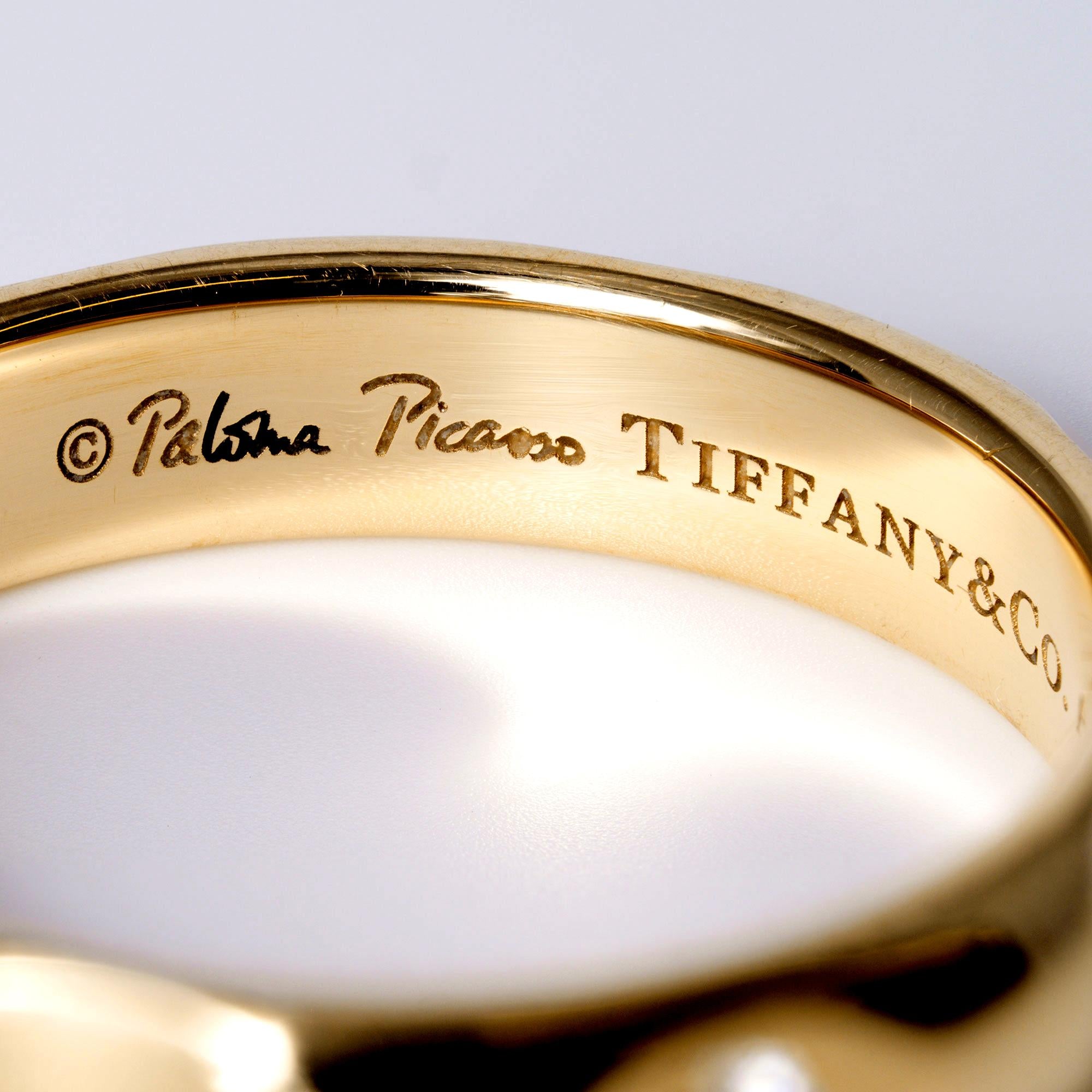 Tiffany & Co Paloma Picasso 18k Rose Gold Diamond Groove Band
