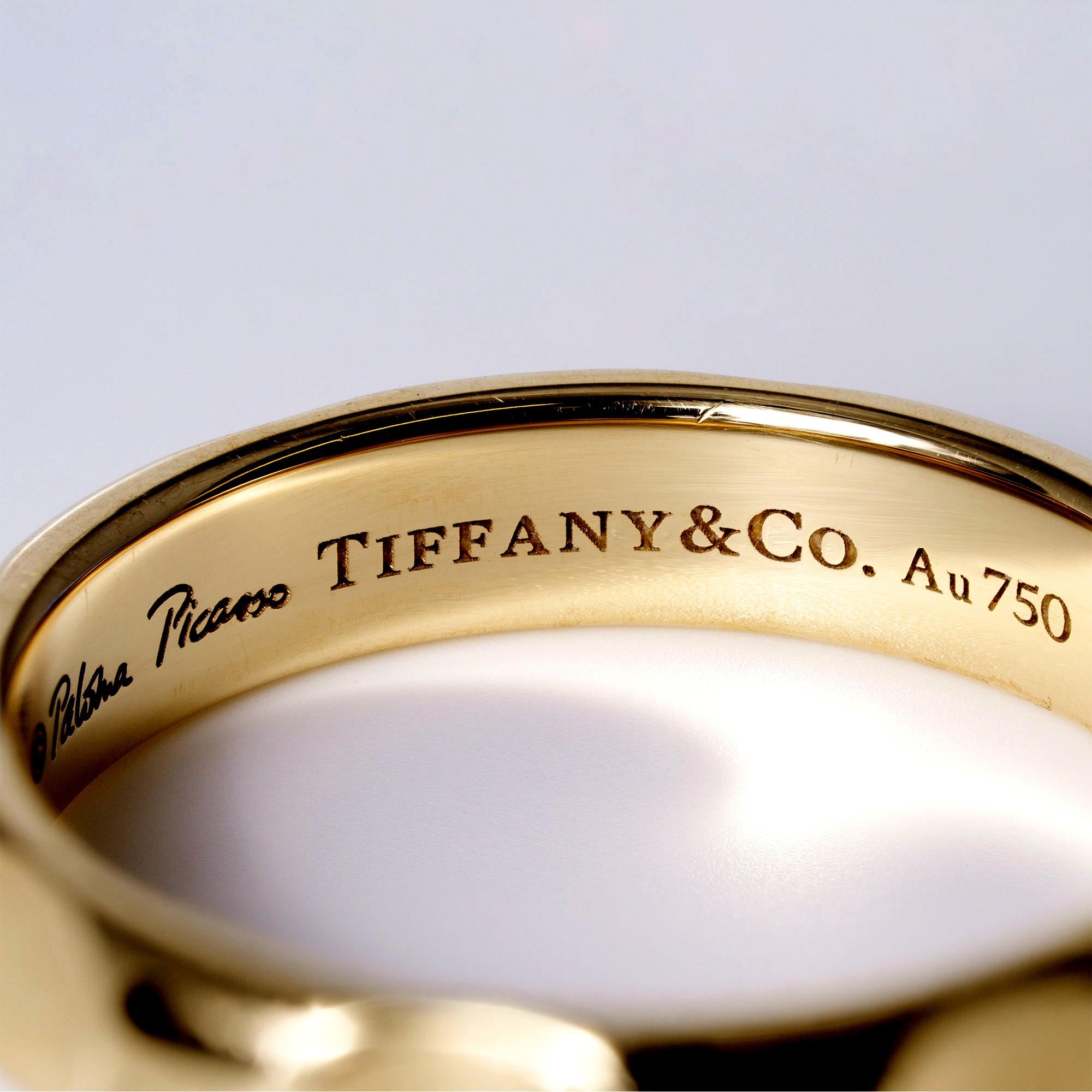 Tiffany & Co Paloma Picasso 18k Rose Gold Diamond Groove Band