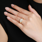 3 Carat Oval Diamond EGL Certified 18k/Plat East West Engagement Ring