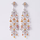 Estate 25 Carats Multicolor Sapphire Diamond Convertible Chandelier Earrings